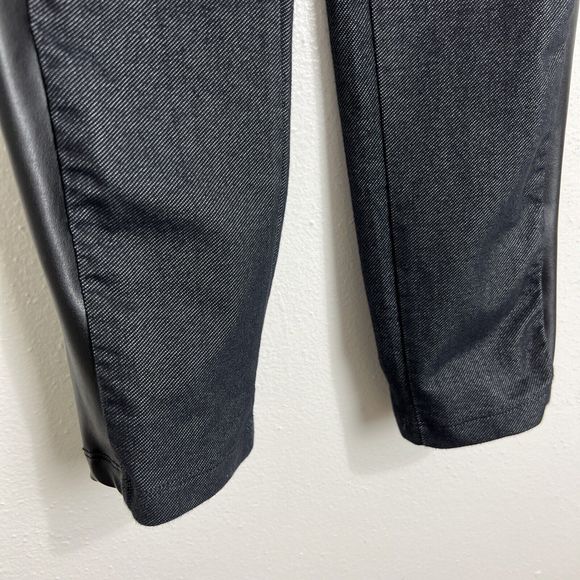 Volcom Pants Women Small Mixed Media Black Skinny Pull On Jeggings Activewear - Picture 5 of 12